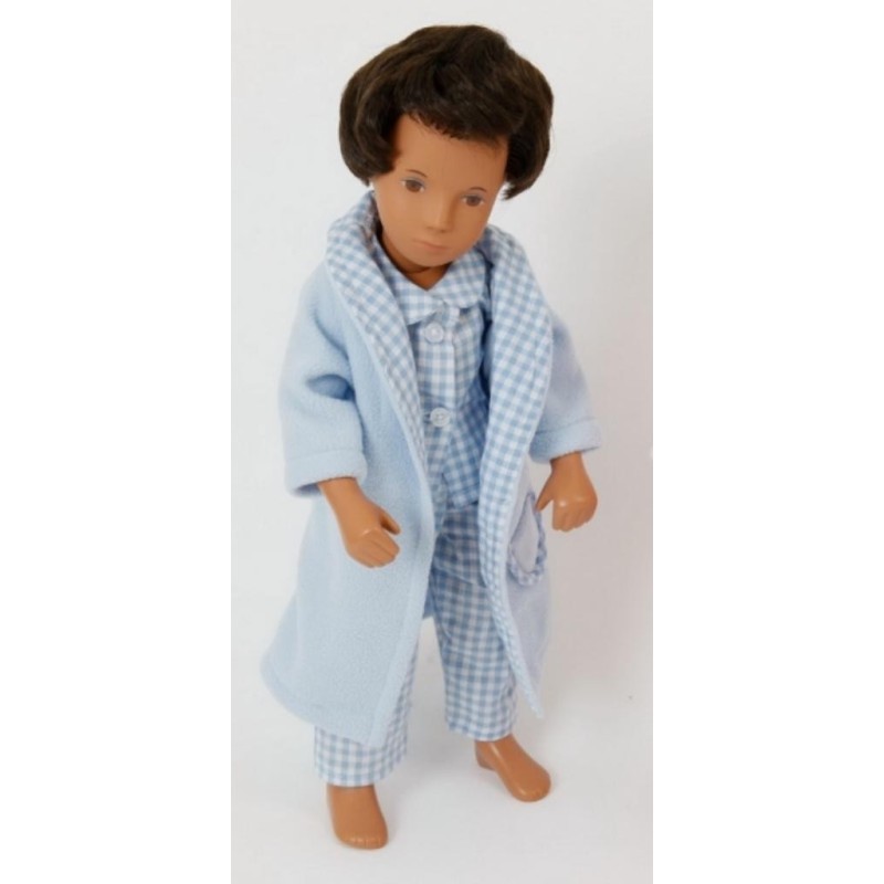 Blue Gingham pjs for Gregor Dolls