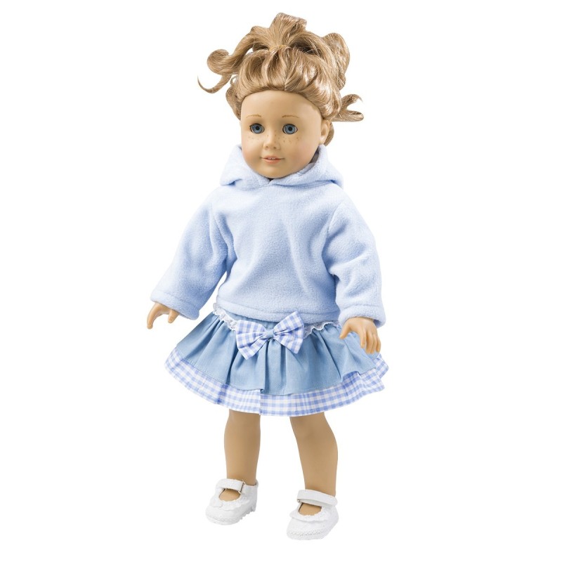 Nw Pale Blue Fleece Hoody
