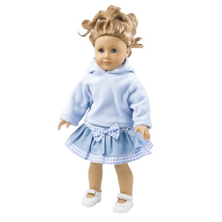 Nw Pale Blue Fleece Hoody