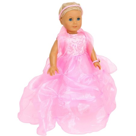 Sophia Prom Gown Set Pale Pink