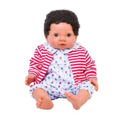 New Little Boats Romper and Stripy Cardigan Set 