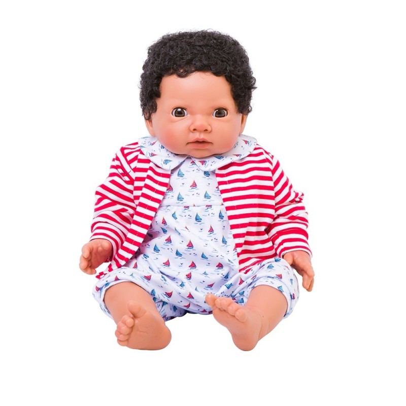 New Little Boats Romper and Stripy Cardigan Set 