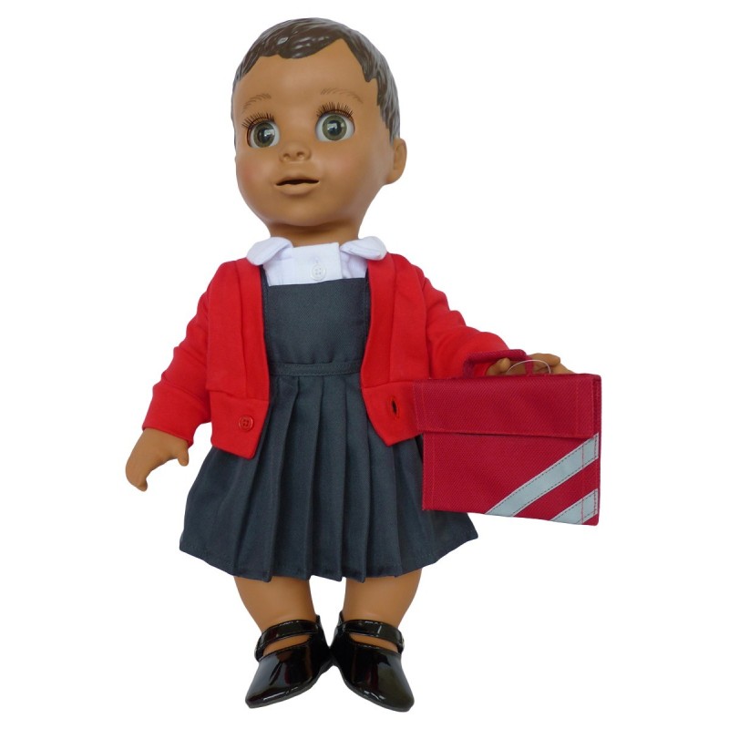 Red School Uniform with Shoes for Luvabella Doll