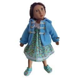 A Girl for All Time Pale Blue Duffle Coat