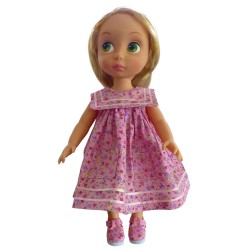 Pink Flower Dress and Shoes for Disney Animators Doll