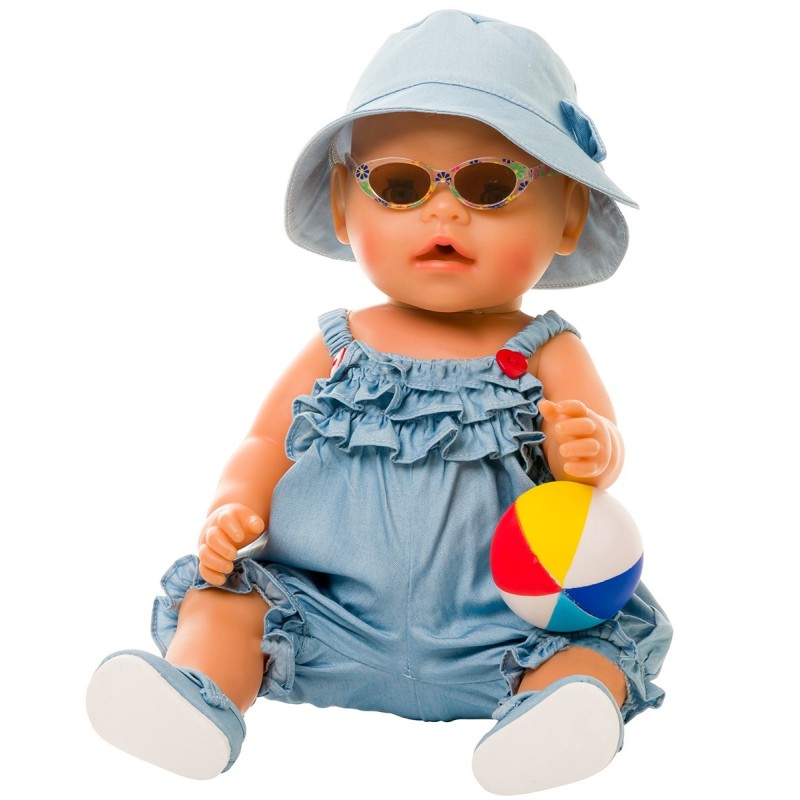 New Pale Blue Ruffled Sunsuit