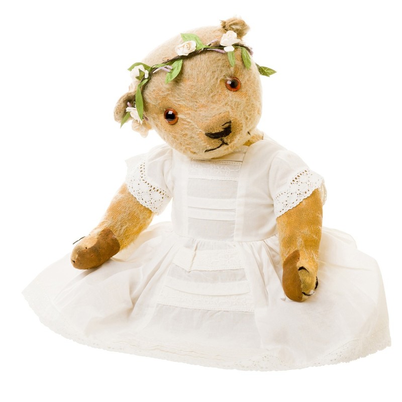 Dolls Vintage Cream Broderie Anglaise Dress