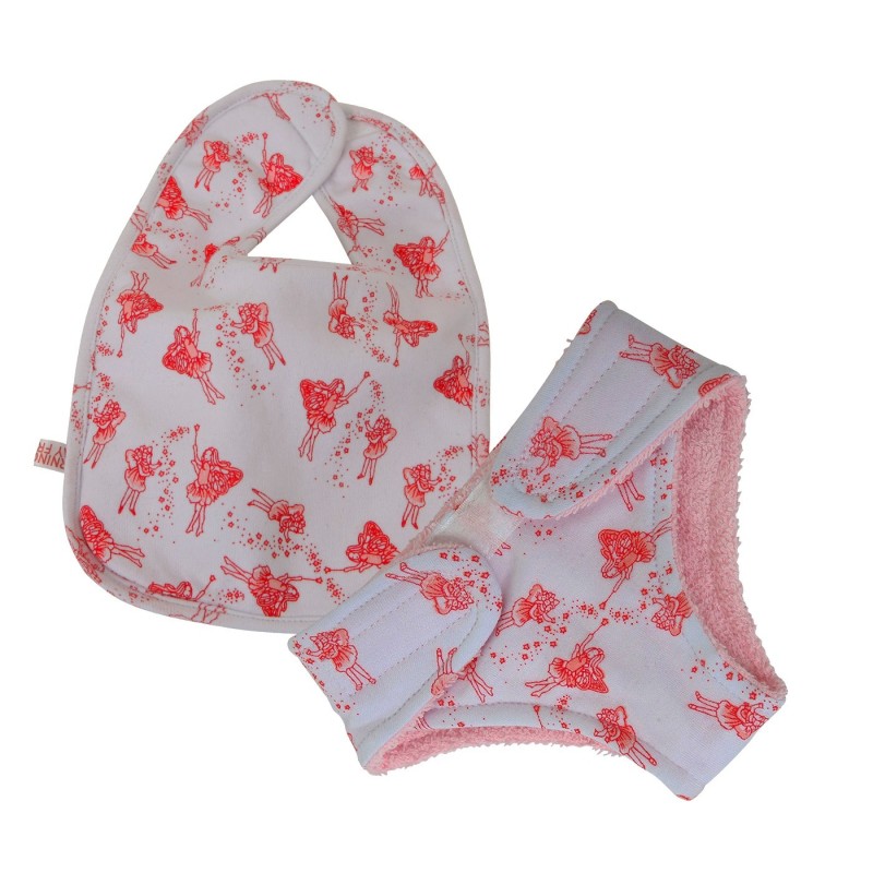 Luvabella Nappy and Bib Set Fairy Design