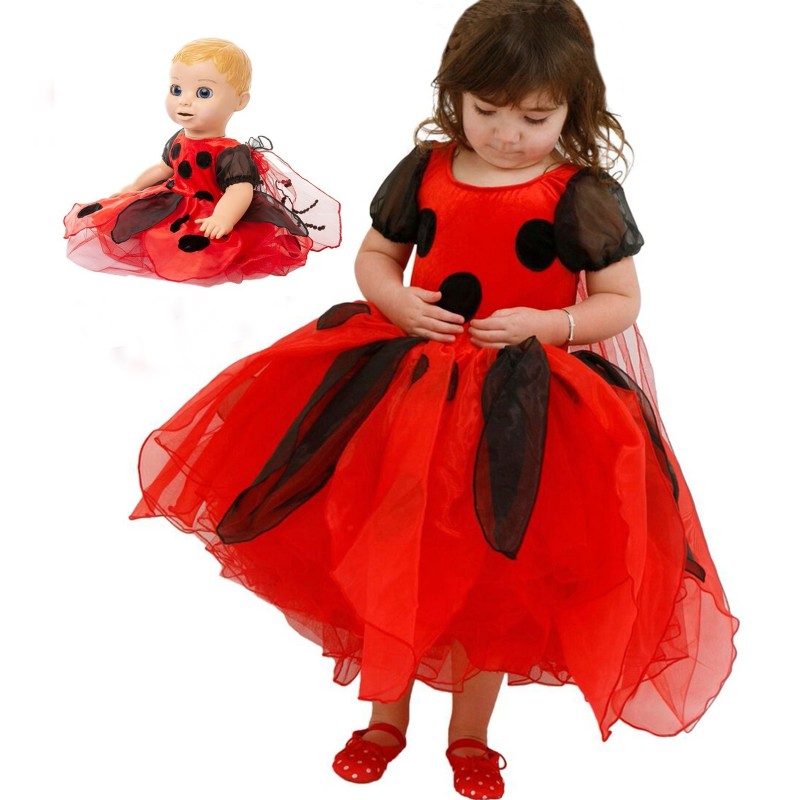 Luvabella Ladybird dress and Matching childs Dress 