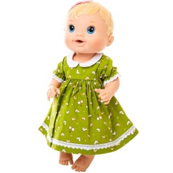 Green Balloon and Chick Dress for 13 inch Baby Alive Dolls