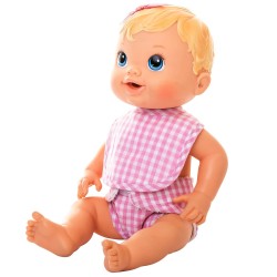 Baby Alive Pink Gingham Nappy and Bib Set