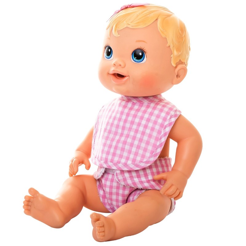 Baby Alive Pink Gingham Nappy and Bib Set