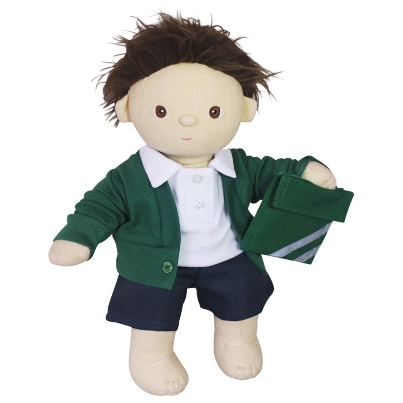 Dinkum Dolls NAVY School Shorts Cardigan and Bag Set