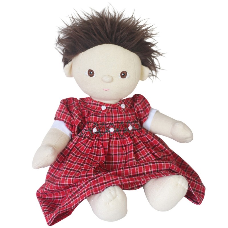 Dinkum Doll Red Hand Smocked Dress