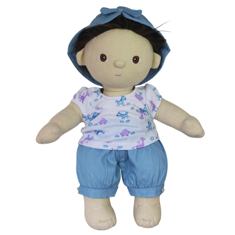 Dinkum Doll Pale Blue Shorts Hat and T Shirt Set