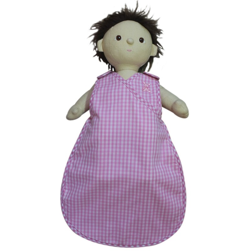 Dinkum Doll Pink Gingham Sleep Sac