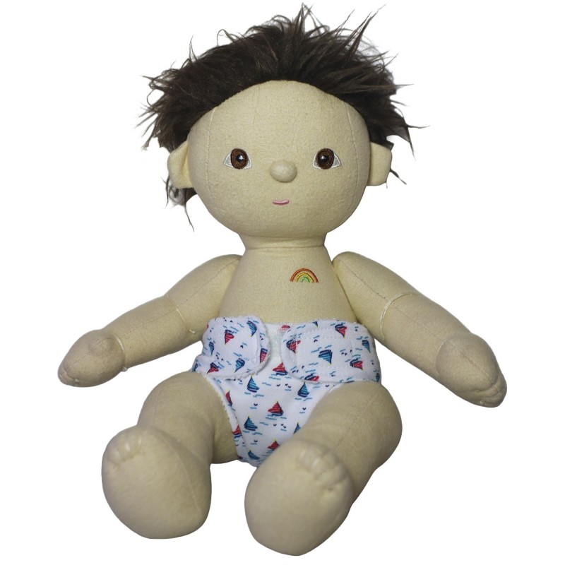 Dinkum Doll Little Boats Nappy and Bib Set