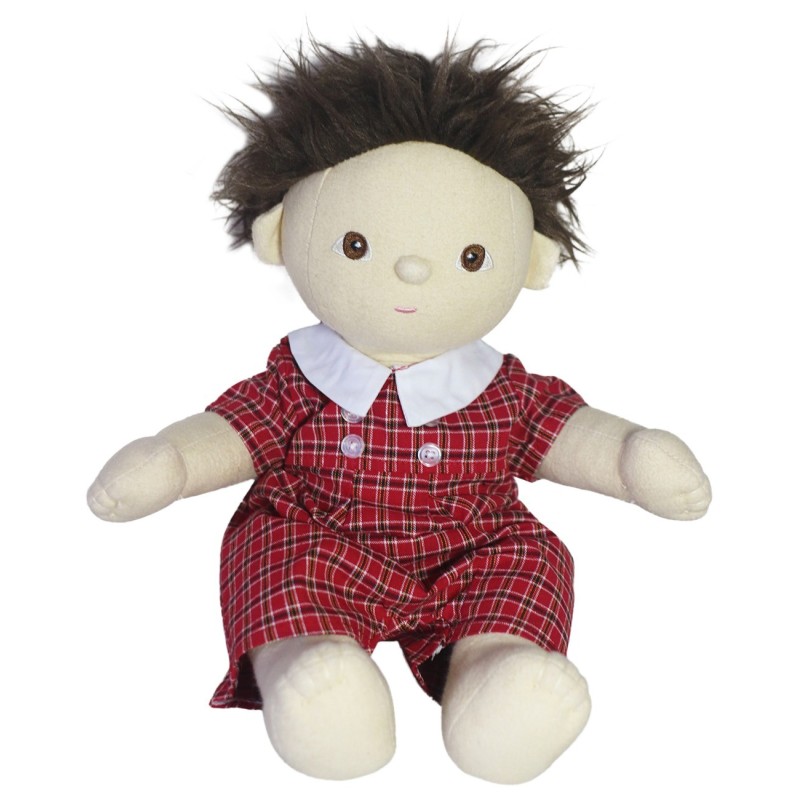 Dinkum Doll Red Plaid Romper.