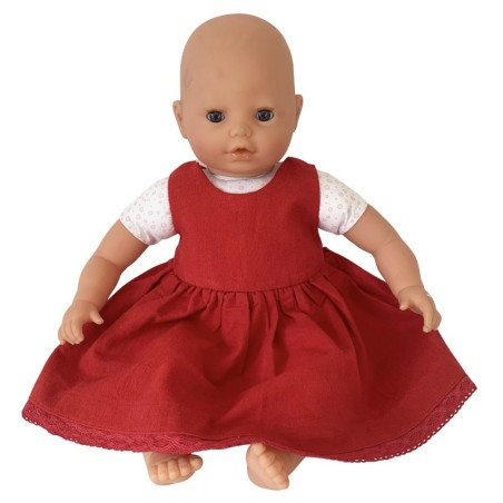 red flannelette petticoat