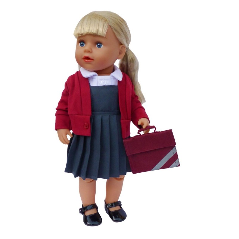 Burgundy Dolls School Cardigan