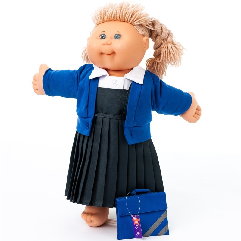 Winter School Uniform Royal Blue for Vintage Cabbage Patch Doll