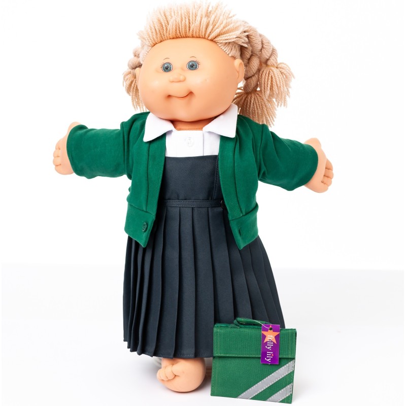 Winter School Uniform Green for Vintage Cabbage Patch Doll
