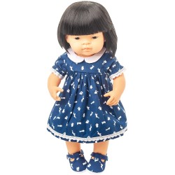 38cm Miniland Doll Blue Bunny Dress