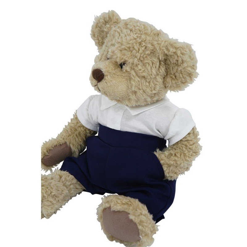 Grey School Shorts and White Top 12-14 inch dolls