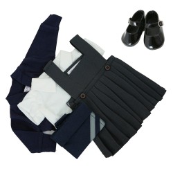 Navy Winter School Uniform Set with Shoes for Our Generation Doll