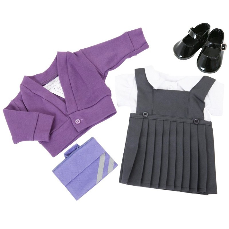 Purple Winter School Uniform with Shoes for Our Generation Doll