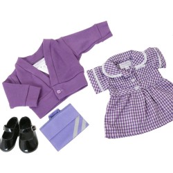 Purple Summer School Uniform Set with Shoes for Our Generation Doll