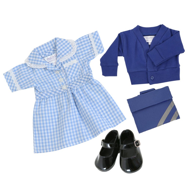Royal Blue Summer School Uniform Set with Shoes for Our Generation Doll