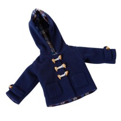 Navy Duffle Coat for 43 cm Baby Born Doll