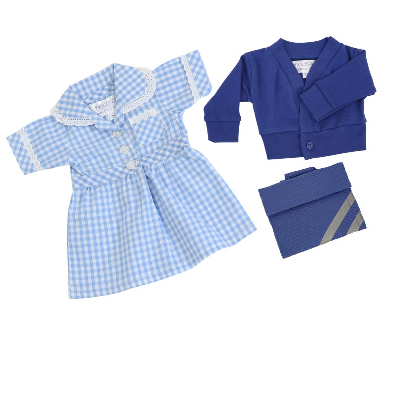 Royal Blue Summer School Uniform Set For Dinkum Doll