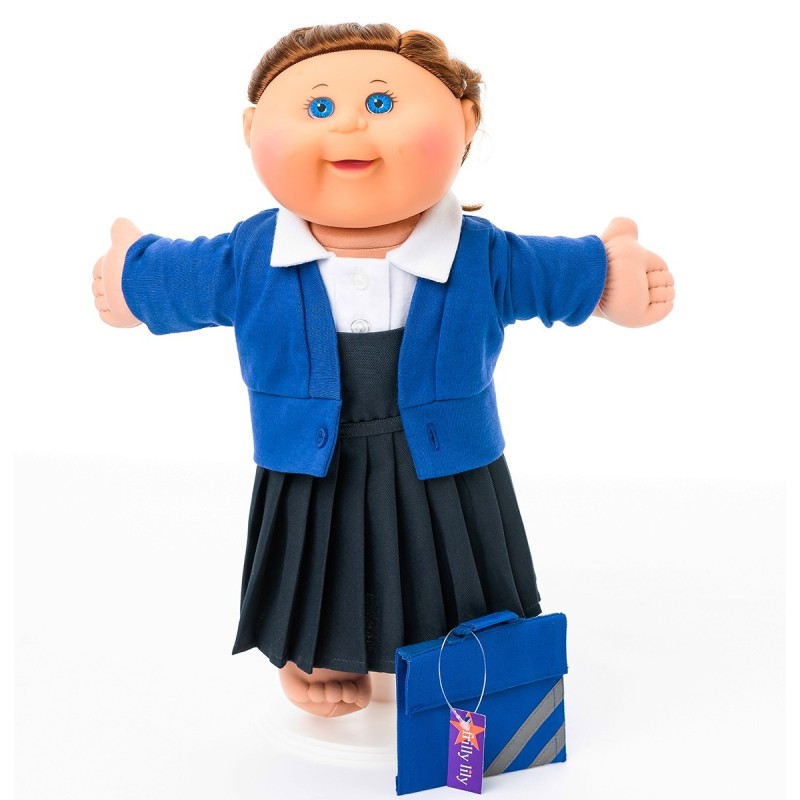 Royal Blue Winter School Uniform for Cabbage Patch Kids