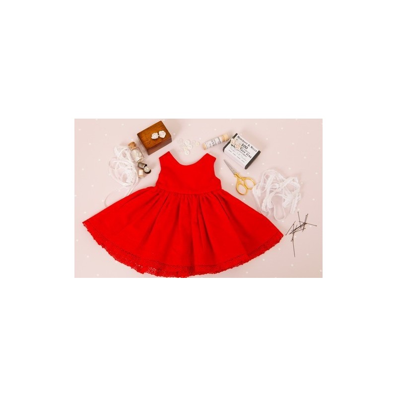 red flannelette petticoat