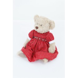 Red Hand Smocked Dress